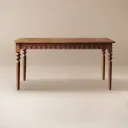 Classic Turned-Leg Wooden Dining Table